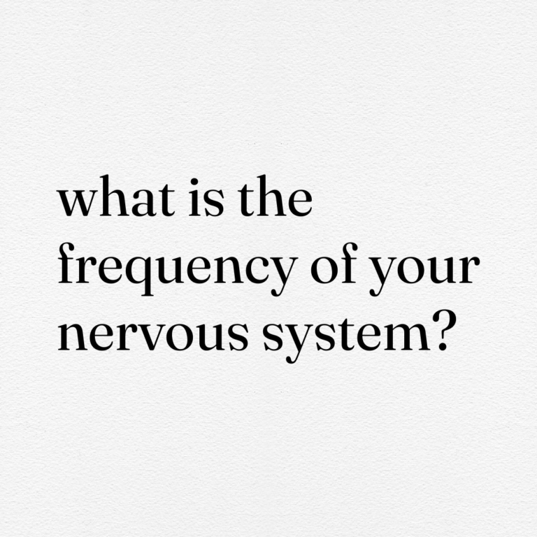 What is the frequency of your nervous system?